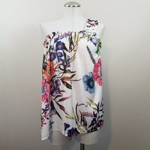 RACHEL ROY Floral Havana One Shoulder Top Size M
